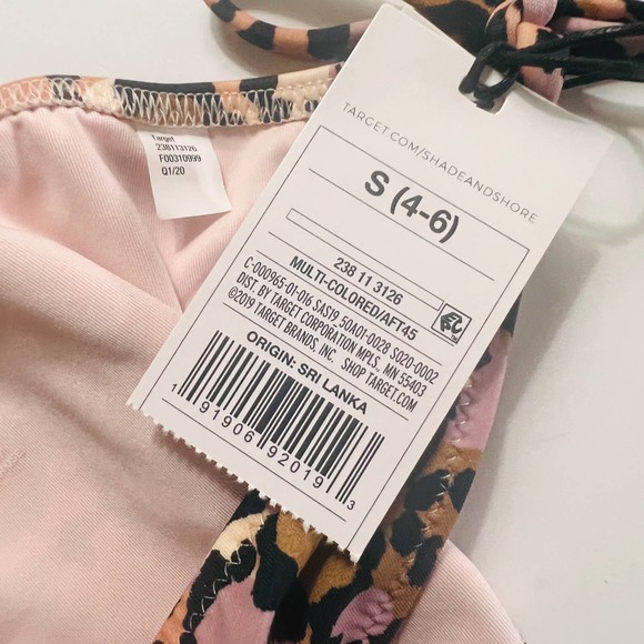 Shade & Shore Animal Print Side Tie Bikini Bottom Size Small NWT - Picture 4 of 6